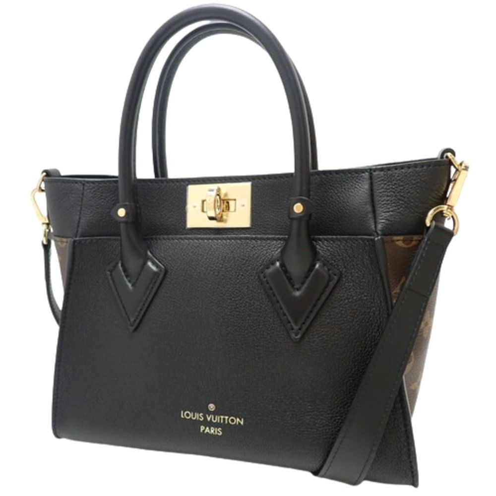 Louis Vuitton On My Side PM Calf Canvas Noir Shoulder bag Black Brown